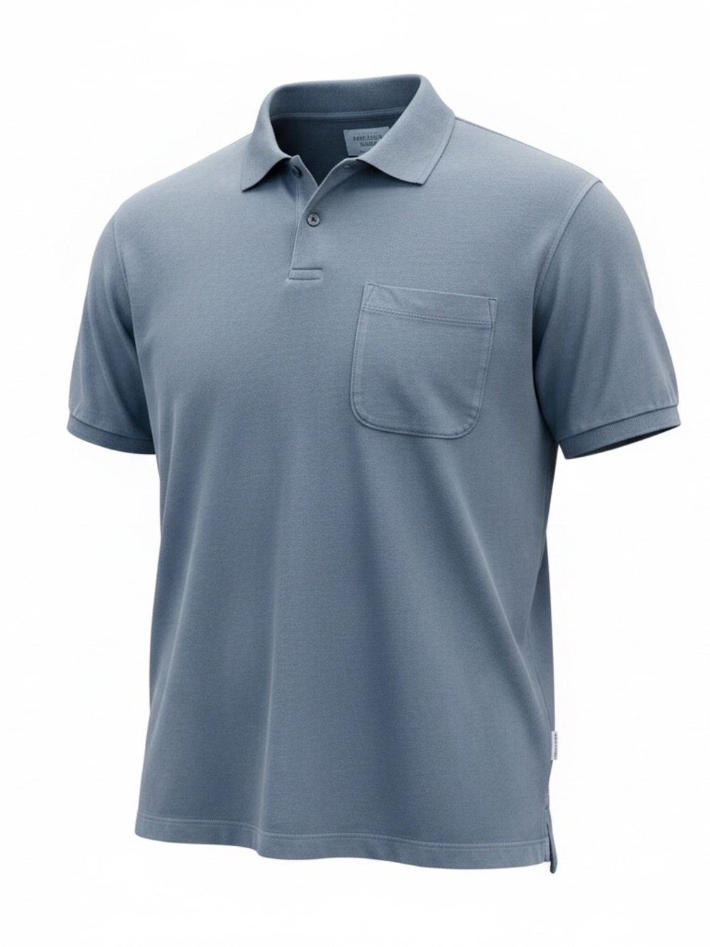 American Eagle Outfitters Slate Blue Pocket Polo